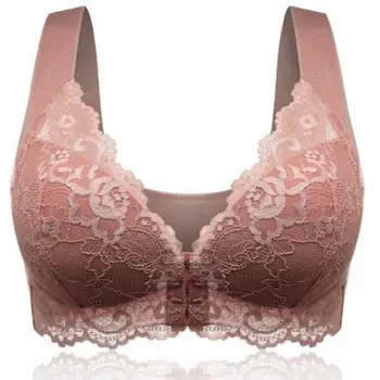 

VIP LINK Women's Comfort Bra Front Buckle Seamless Vest Lace Bra