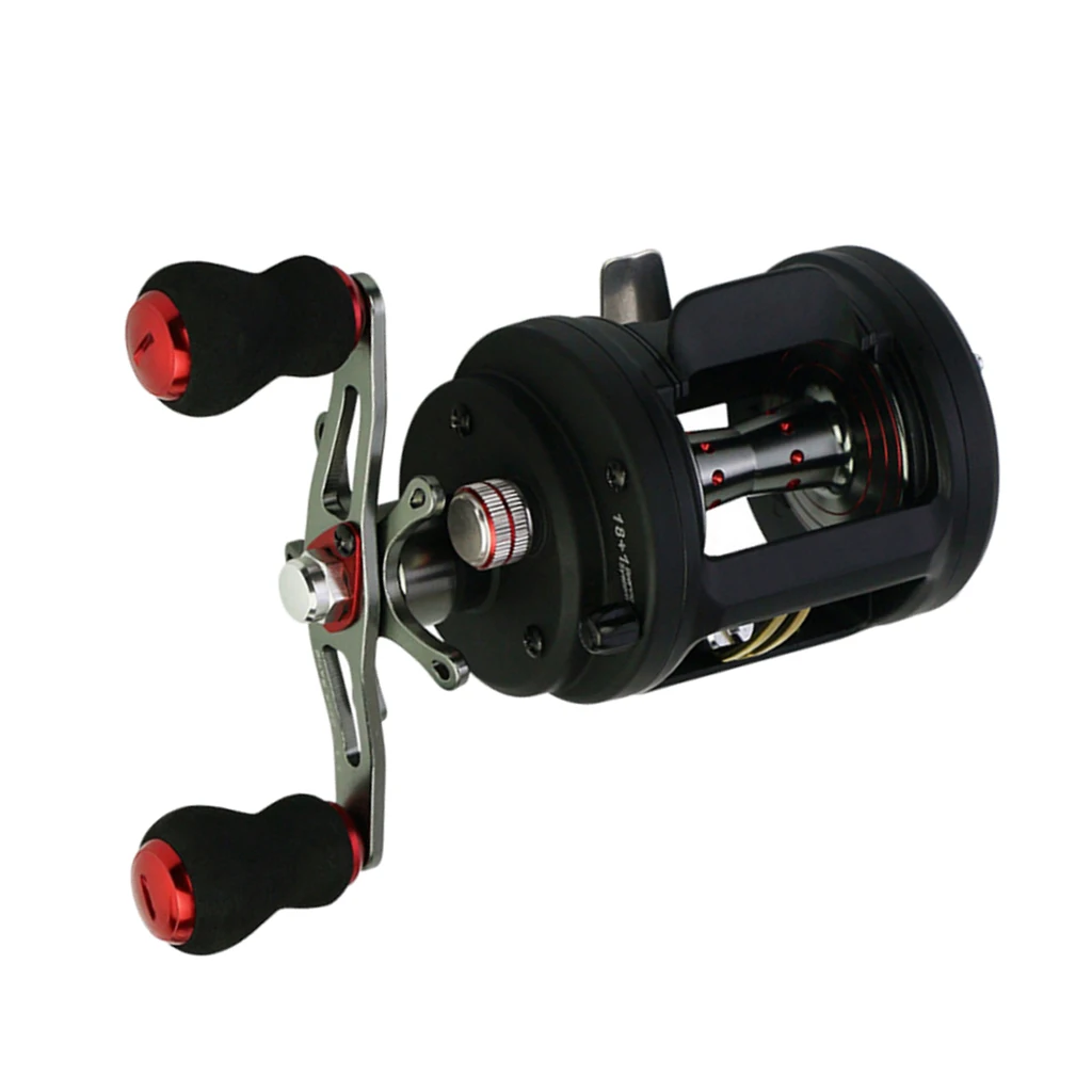 Big Game Trolling Round Baitcasting Reel 18+1 BB Level Wind Reel Saltwater 
