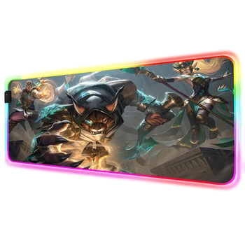 

League of Legends RGB Gaming Mouse Pad Gamer Accessories LED Gaming Desk Mat PC Table Gaming Mat XXL Laptop with Backlight