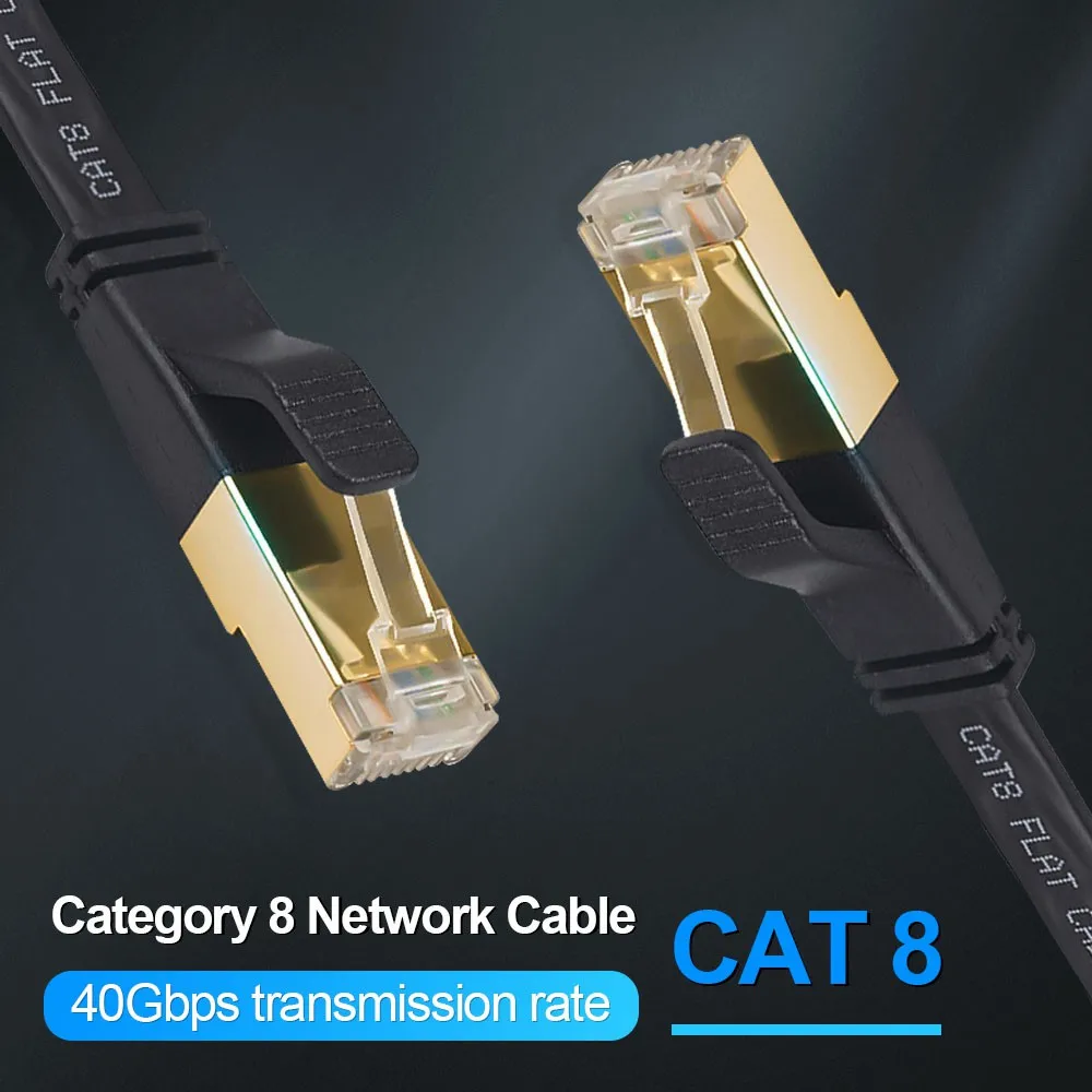 40Gbps 2000MHz Flat Lan Cable Ethernet 20m 15m Cat 8 7 RJ45 Cat7 Cat8 rj 45 Network Cord For Laptops PS 4 Router |