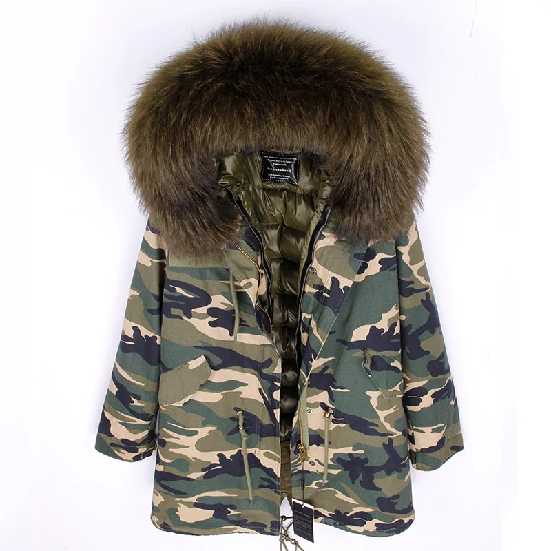 Зимние новые куртки с капюшоном женские повседневные большие енотовые мех меховой воротник пальто женские Пуховики утепленные парки
