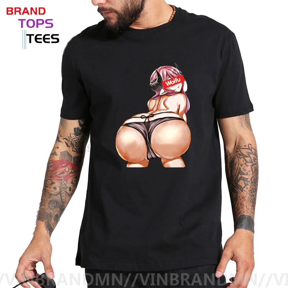 Сексуальная футболка с японским аниме Waifu модная Ahegao графическим принтом 3D