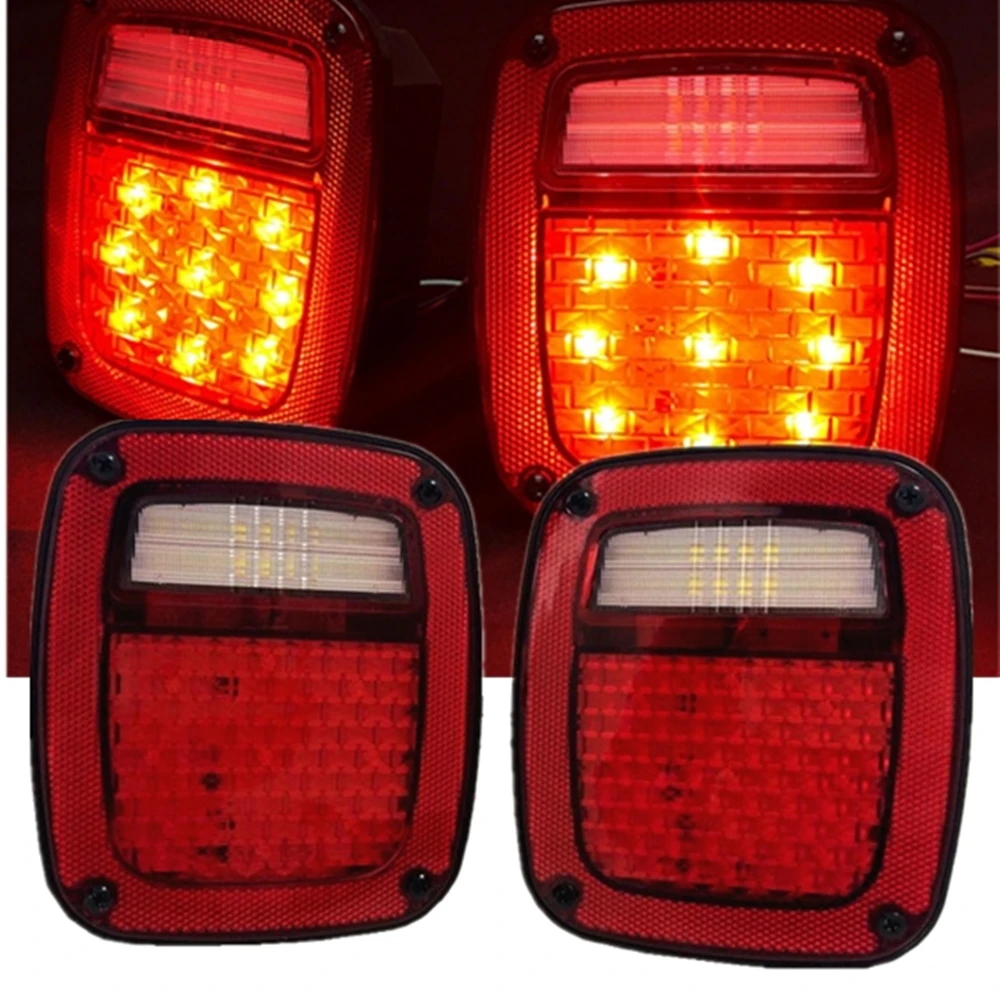 

Светодиодный задние фонари заднего стоп-сигнал поворота Стоп Фары заднего хода для Jeep Wrangler TJ Приглашаем посетить наших заказчиков выставку CJ Wrangler YJ 76-06