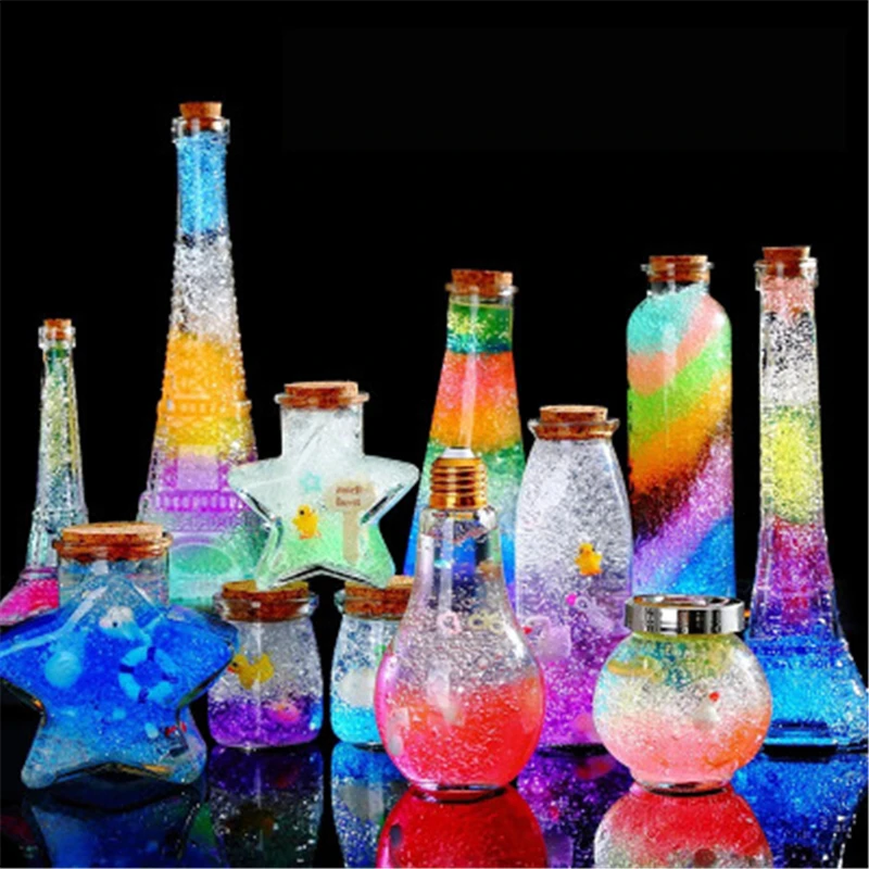 

3000 Particles Per Bag Growing Gel For Potted Flower Wedding Water Balls Clear Decoration Jelly Colored Turquoise Crystal Soil