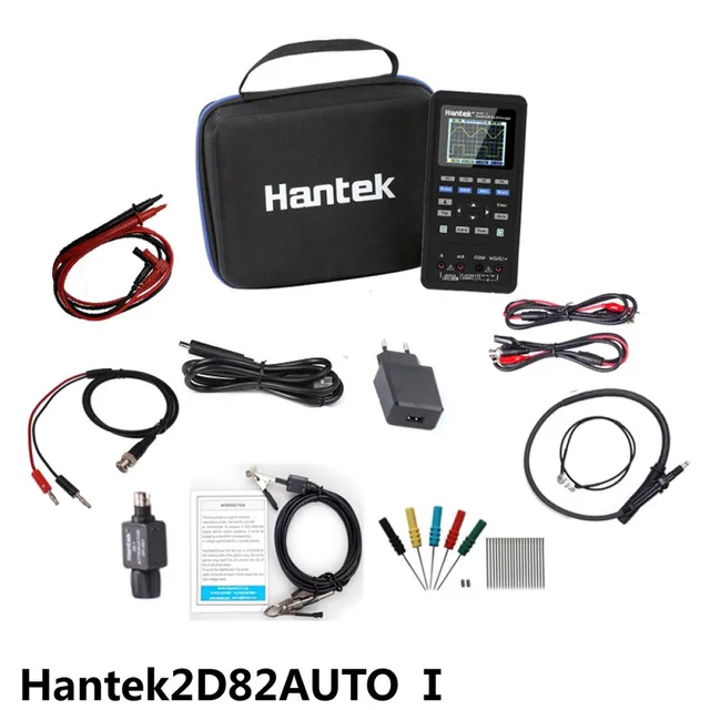 Портативный осциллограф Hantek Портативный 4-в-одном цифровой детектор 80 МГц 2D82AUTO источника сигнала автомобильный диагностический 250MSa/s - Цвет: 2D82 I