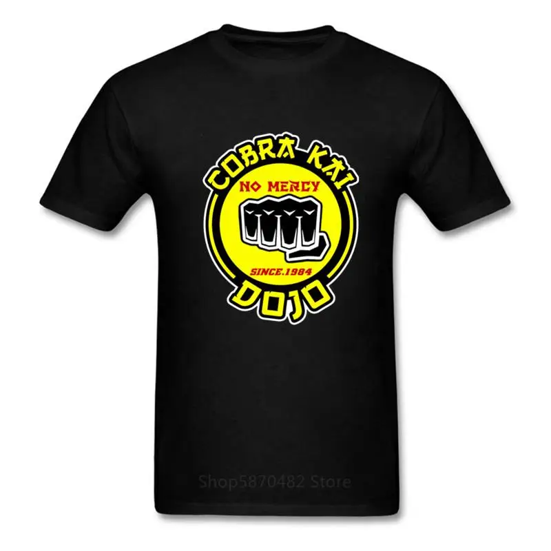 Мужская футболка Cobra Kai The Karate потрясающие футболки для детей с аниме Змейка