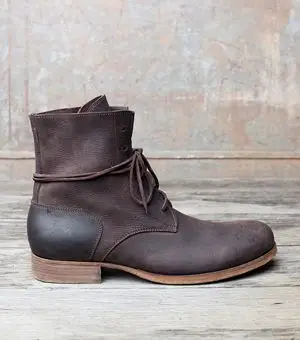 

Fashion Handmade Men Faux Suede Leather Low Heel Lace-up Shoes Round Toe Ankle High Style Male Casual Trendy Martin Boots 4M041