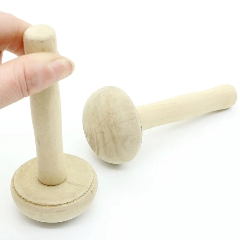 Wooden Mushroom Roller Paper Printing Ink Rubbing Art Craft Tool
