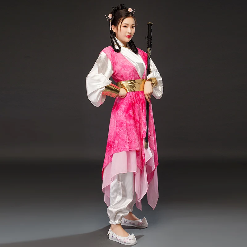 Женский костюм для косплея hanfu Древний китайский горничной занятий боевыми