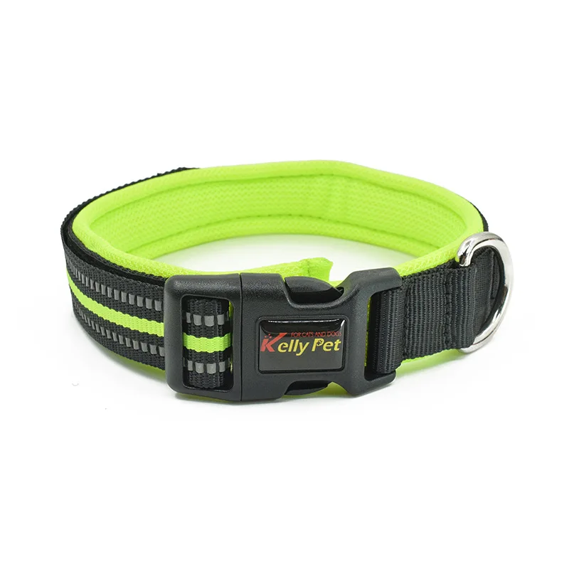Nylon Pet Dog Collar Reflective Breathable Mesh Dog Collars and Leash Set Small Medium Large Dog Training Rope Puppy Collar 