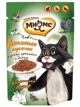 

Мнямс паучи adult cats Pir Hunter (duck, rabbit, game), 24*100g