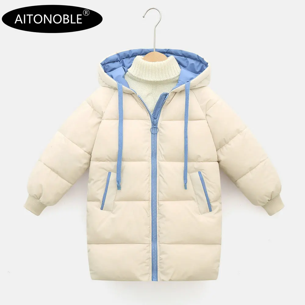 NEW ARRIVAL Aitonoble New Kids Down Jacket Parkas Children Down Coats and Parkas Coat with Guitar Bag