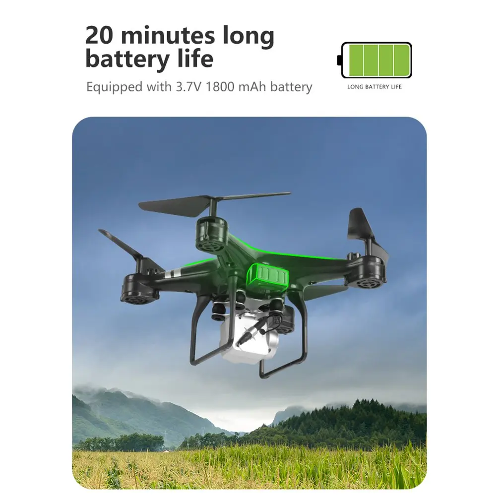 KY101D Радиоуправляемый вертолет Дрон с HD wifi FPV 4K 16MP камерой 2,4G 4-осевой радиоуправляемый самолет дроны 20 минут долгой мухи