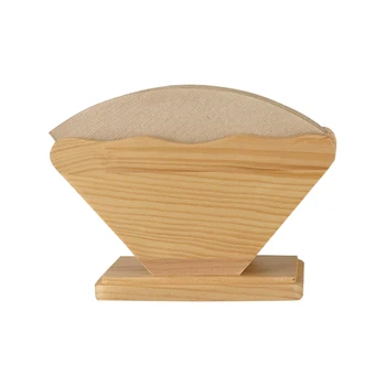 

1pc Bamboo Coffee Filter Paper Holder Filters Storage Dispenser Rack Coffee Tool