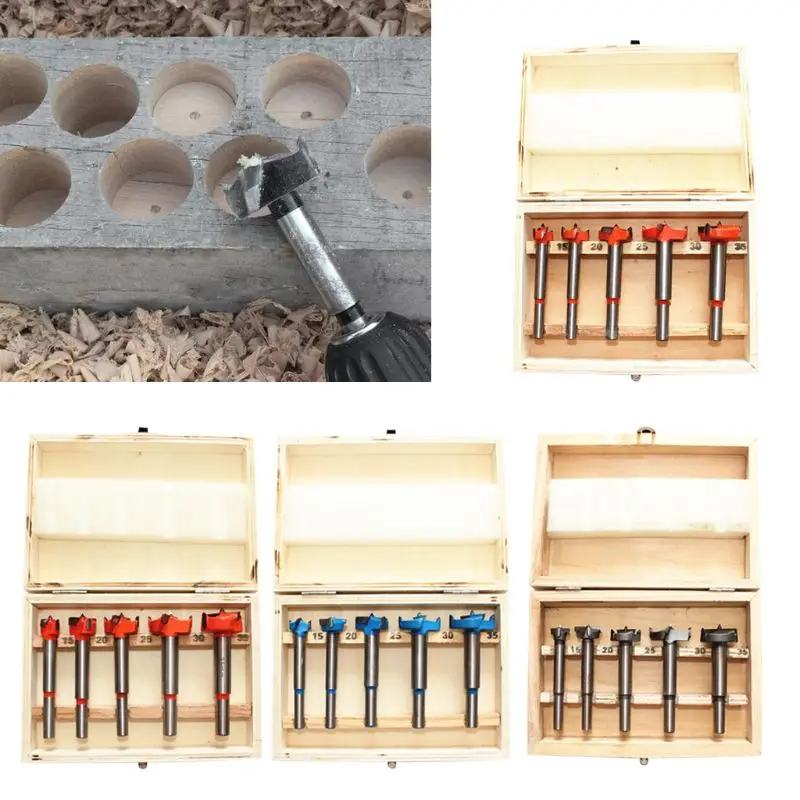 5pcs 15-35mm Adjustable Carbide Drill Bit Hinge Hole Opener Tipped Drilling Tool 5pcs 15-35mm Adjustable Carbide Drill Bit Hinge Hole Opener Tipped Drilling Tool