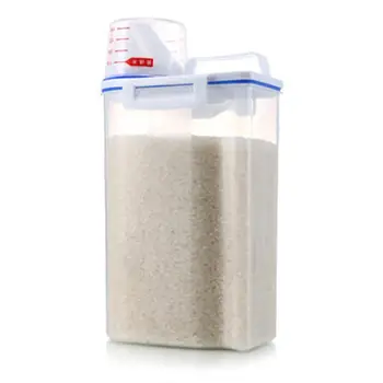 

Kitchen Storage Box 2Kg Sealed Pest Control Moisture-Proof Japanese Style Rice Barrels, Flour Miscellaneous Grains Storage Barre