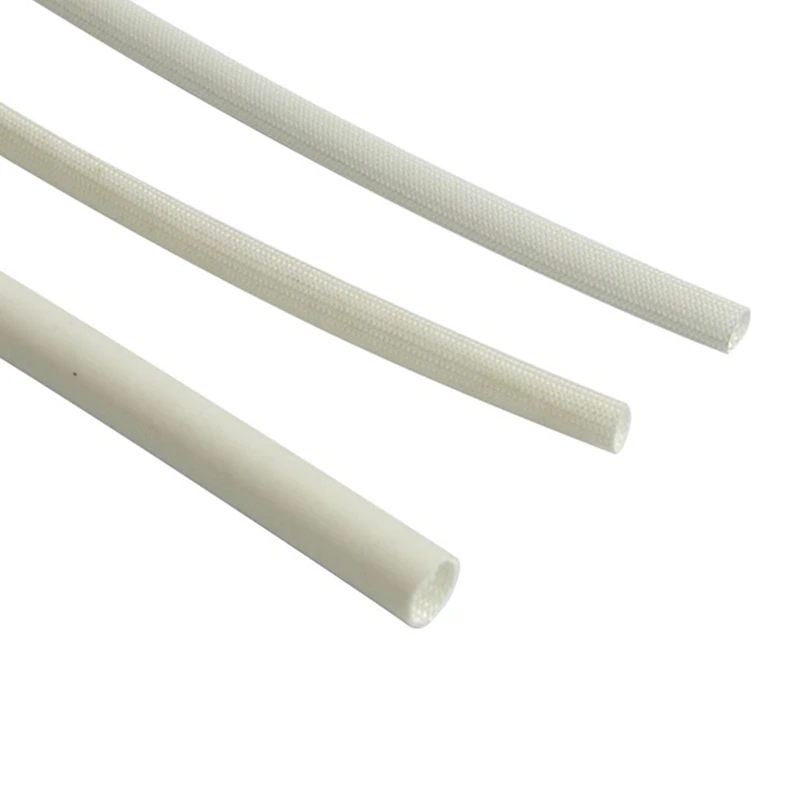 5m 600deg Альта Температура трансадо fibra quimica macia Кабо de isolamento sleeving tubo de fibra de vidro 1-25mm de diâmetro
