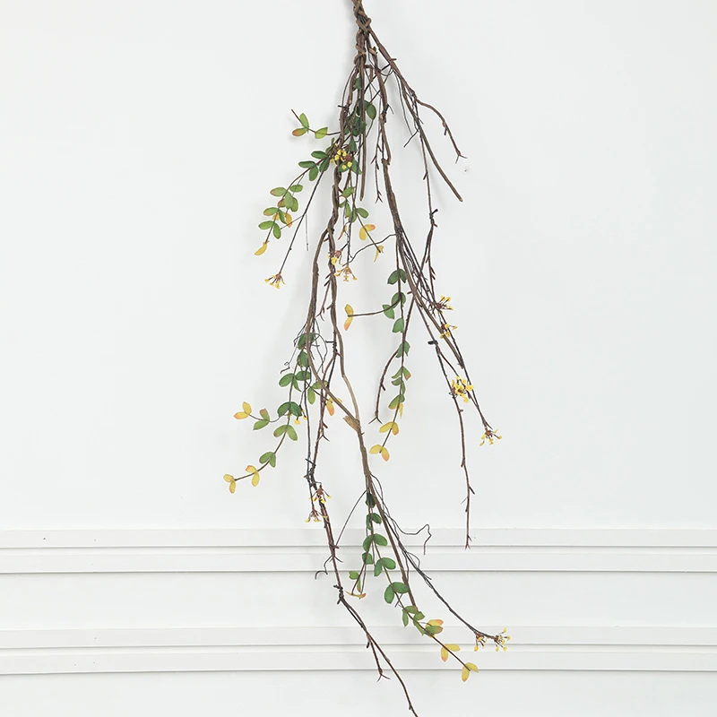 

Silk Plastic Artificial Plant Vine Home Wedding Decoration Optional Colors 5 Heads Accessories