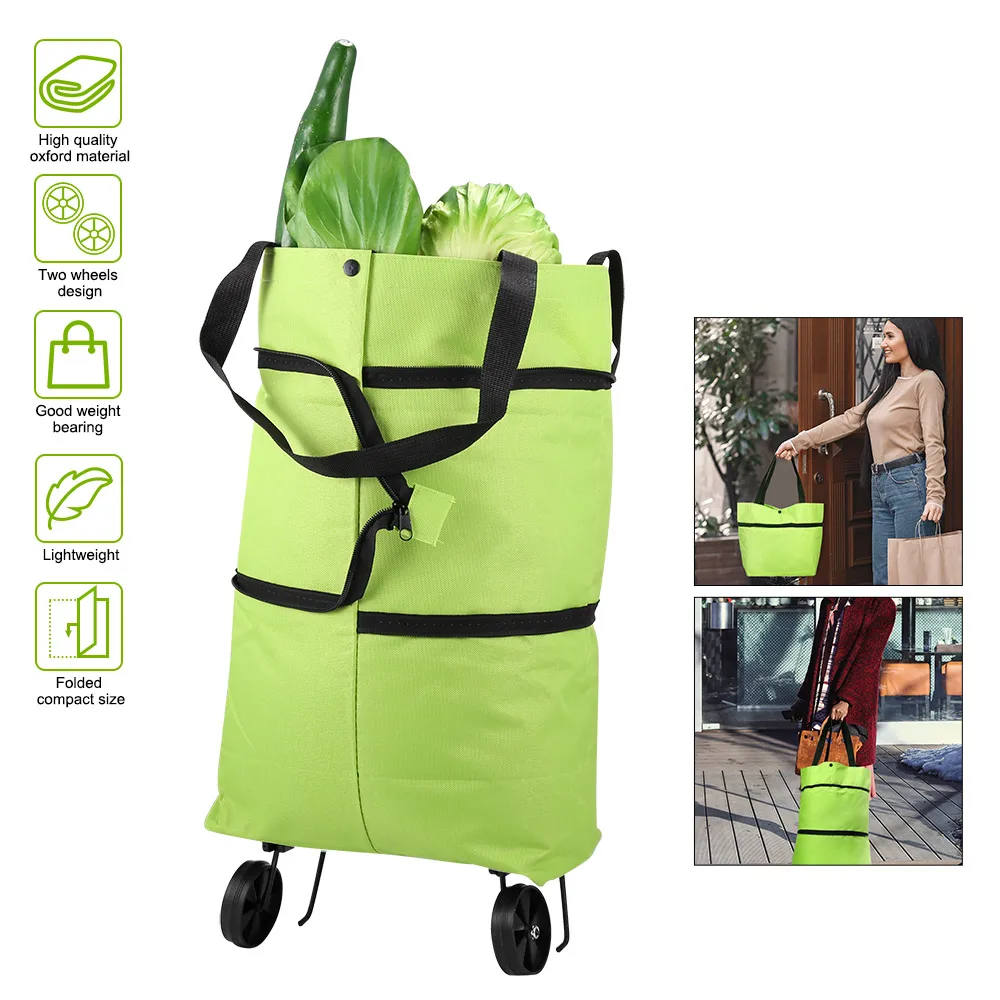 

Foldable Shopping Trolley Tote Bag 2 In 1 Foldable Shopping Cart Portable Foldable Shopping Cart Trolley Tote Bag