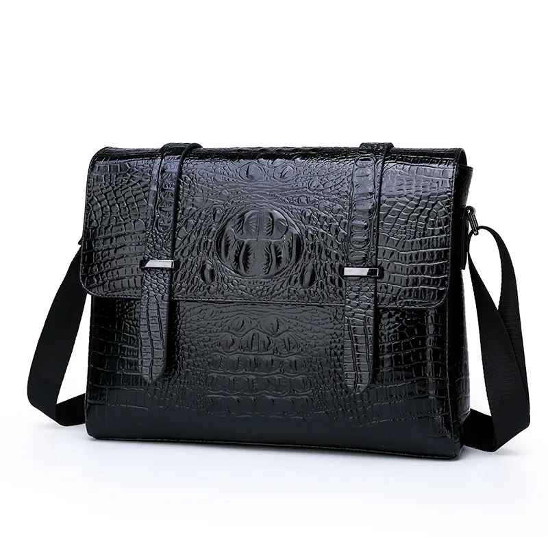 

New Style Men Cross Crocodile Pattern Shoulder Bag Casual Cross-body Backpack Personalization Pack