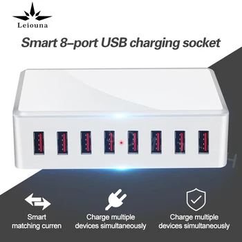 

40W 8Ports USB Charger Adapter HUB Charging Station Socket Phone Charger For iPhone 6 7 8 samsung xiaomi huawei US EU UK AU Plug