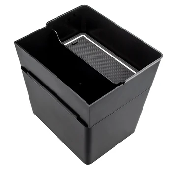 

Sundries Easy Install Tray Container Car Trash Can Center Console Organizer Anti Slip Double Layer For Tesla Model 3 Y