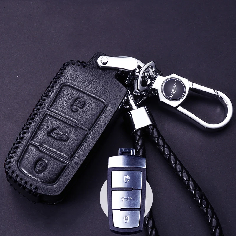 Посвящается Volkswagen New Laguna plus Magotan Sagitar Passat Tiguan Tuyue Baolai кожаный автомобильный набор ключей с дистанционным управлением