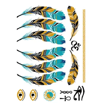 

10pcs Waterproof Tattoo Gold Foil Tattoo Sticker Temporary Tatto Long-Lasting Body Art Tattoo Stickers