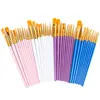 Lonely Finger 10pcs Artist Paint Brushes Set Nylon Hair Plastic Handle for Acrylic Oil Watercolor Professional Art Painting Kit 1