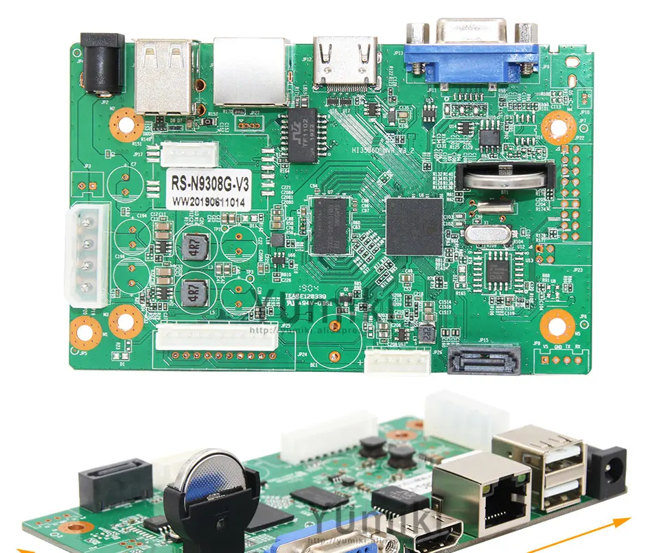 8CH* 3.0MP H.265/H.264 NVR сеть Vidoe рекордер DVR плата для ip-камеры с SATA линии ONVIF VMS P6Spro