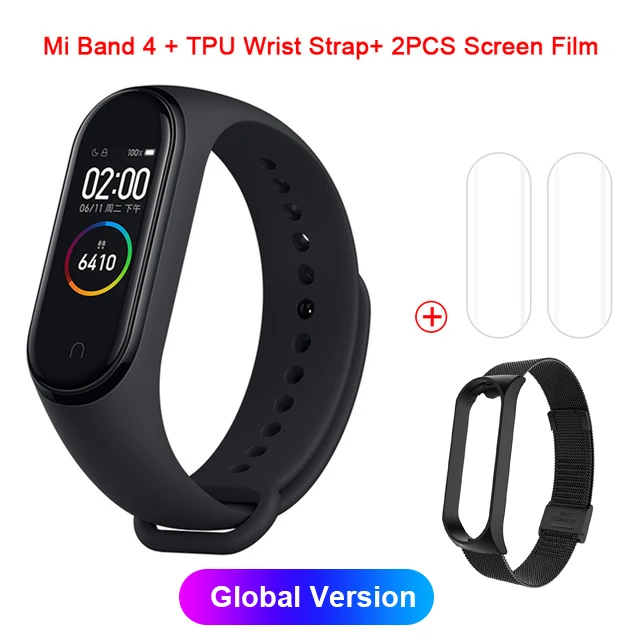 Xiaomi mi Band 4 Smartband фитнес-трекер для измерения сердечного ритма mi band 3 Цвета экран Smartband Bluetooth Спорт Водонепроницаемый Band 4 - Цвет: Global 6