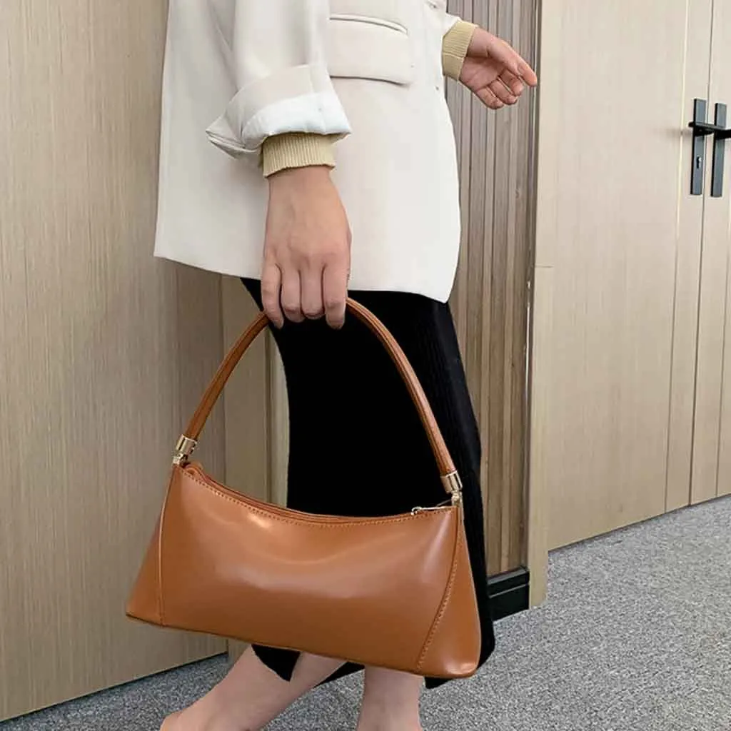 Женские Сумки из искусственной кожи на молнии повседневные однотонные цвета