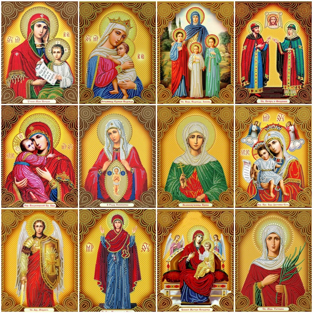 

Huacan 5D Diamond Painting Full Square Religion Diamond Mosaic Stitch Embroidery Sale Rhinestone Picture Decorations For Home