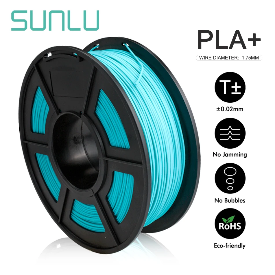 

3D Printer Filament 1.75mm PLA+ 1KG/2.2LBS With Spool PLA Plus FDM Printer Filament Degradable Extruder Consumable