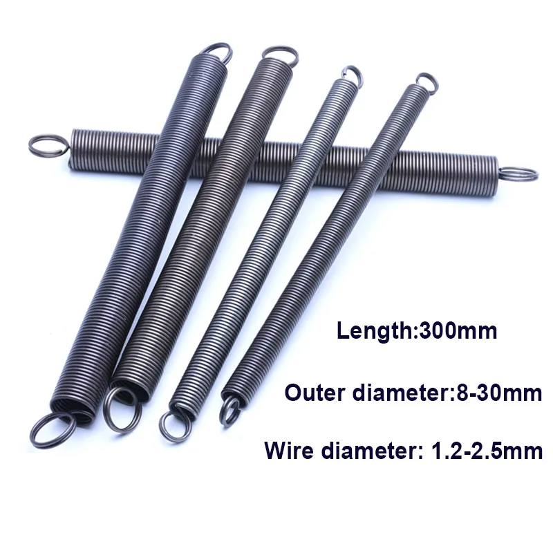 1pcs steel extension springs with loop ends tension expanding spring