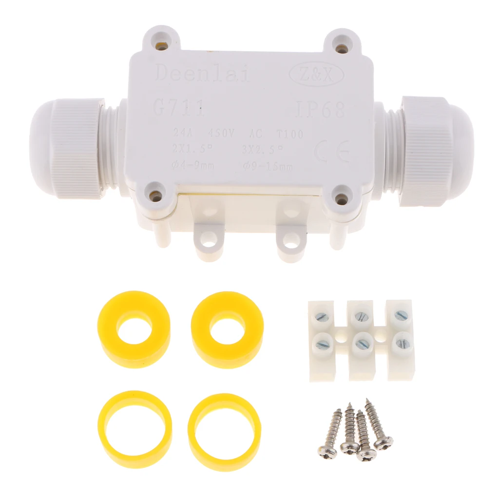 

Waterproof IP68 Cable Wire Connector Electrical 2 Way Junction Box