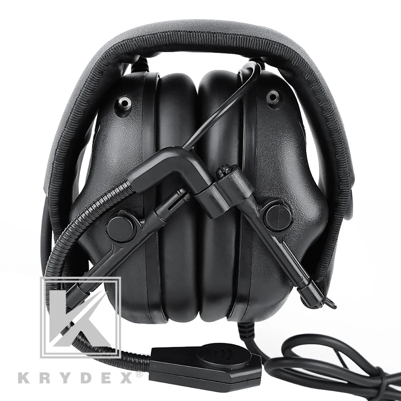 KRYDEX, тактические наушники для связи, съемная гарнитура с микрофоном для охоты, стрельбы, военных, активного отдыха, BK