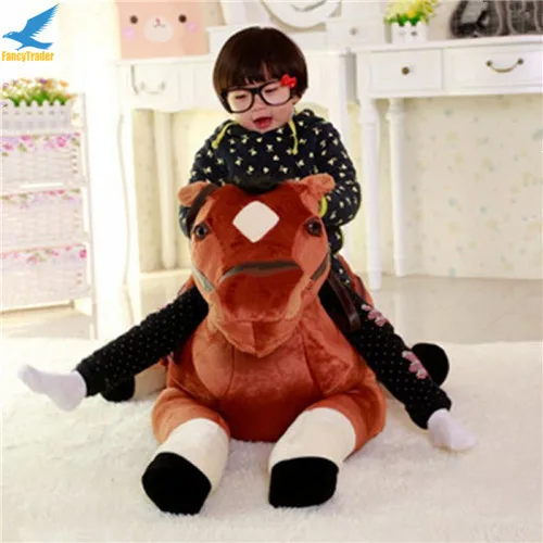 Fancytrader Giant Stuffed Plush Horse Toys Big Soft Emulational Lying Horse Doll 130cm 51'' Nice Gifts for Children (6)