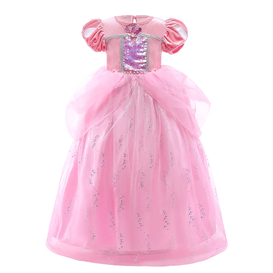 Girls Sofia Princess Sequin Decoration Childrens Dress Long Dress Halloween Birthday Party Performance Dress 3-10 Years Old cheap baby dresses Dresses