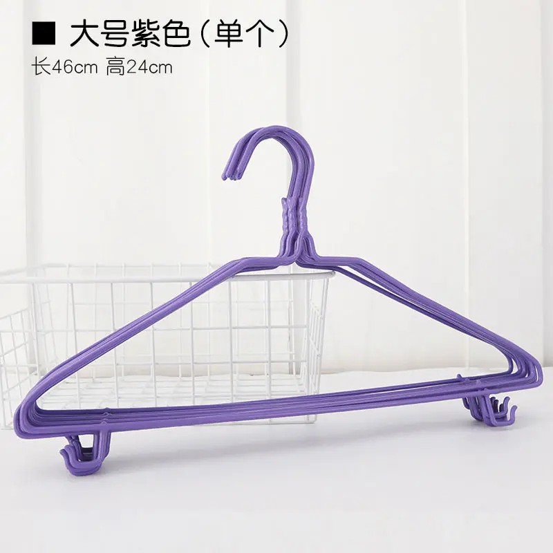 10PCs Stainless Steel Clothes Hanger Non-Slip Children Coat Trousers Pants Drying Rack with hook Wardrobe Laundry Storage Holder