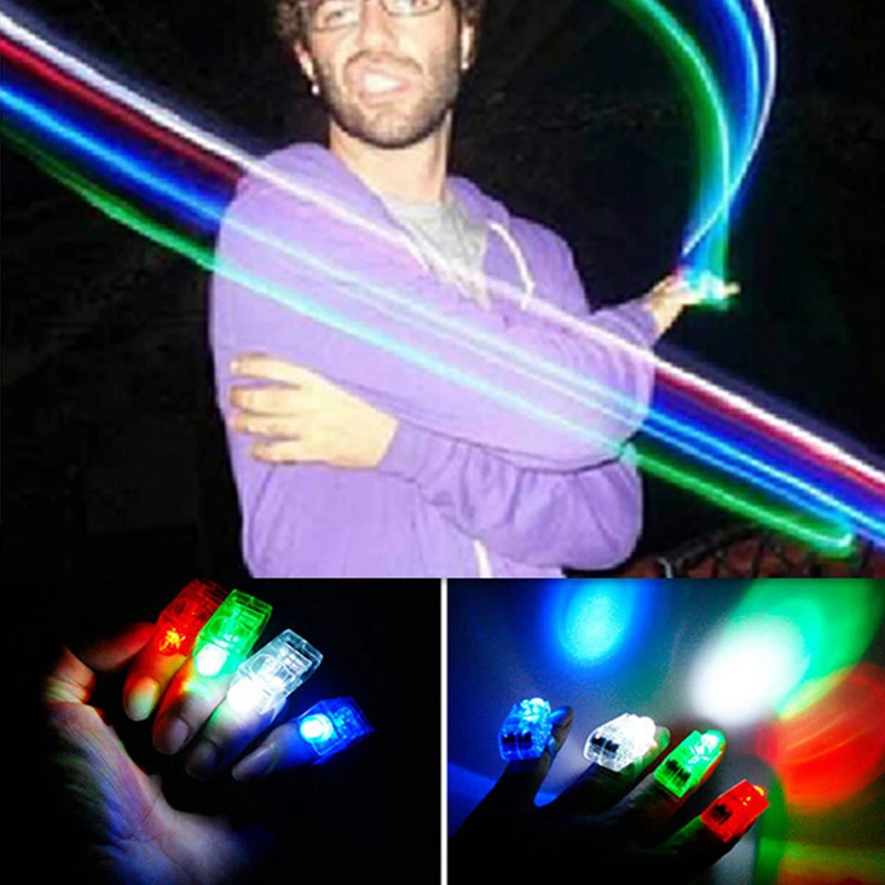 Colorful led light finger ring luminous toy |