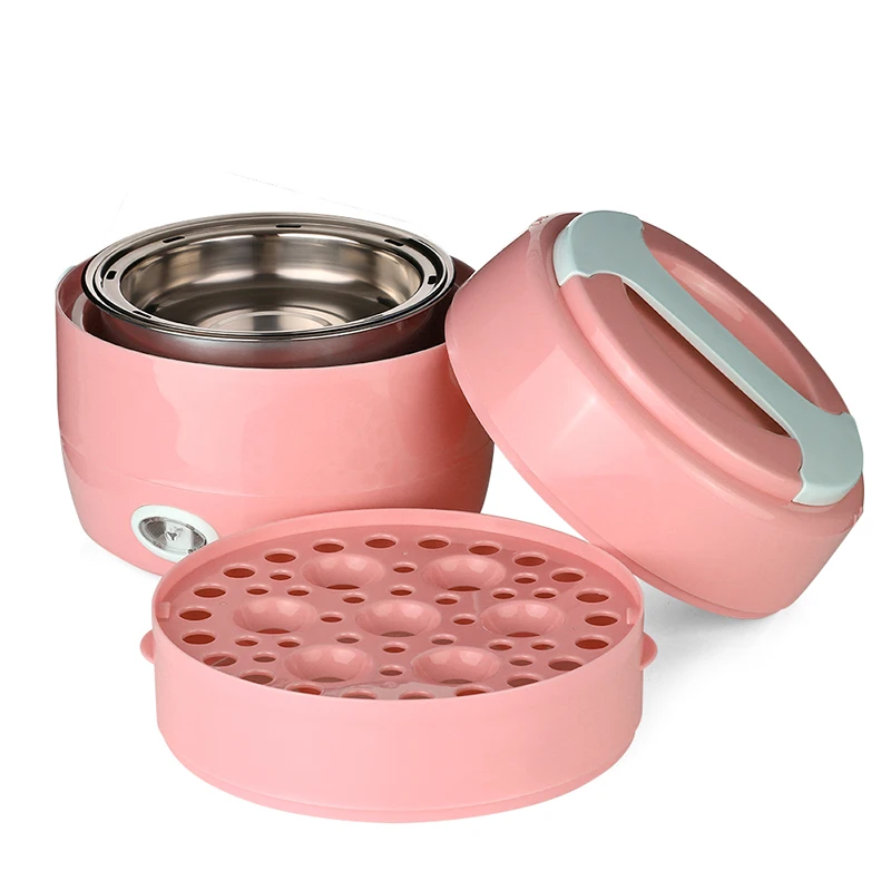 

2L Mini Rice Cooker Electric MultiCookers Meal Box Thermal Insulation Lunch Box Portable Electric Heating Egg Cooker