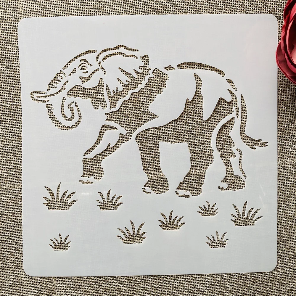 

20*20cm Elephant DIY Layering Stencils Wall Painting Scrapbook Coloring Embossing Album Decorative Template