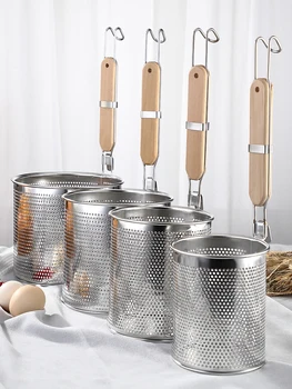 

Stainless steel scoop spicy hot pot fence filter screen boiled noodles scalded vegetables basket strainer big colander tool