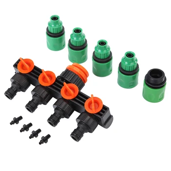 

Gardening Hose Splitters Irrigation Adapter 4-way Water Hose Connectors European standard Female Thread Tap Connectors