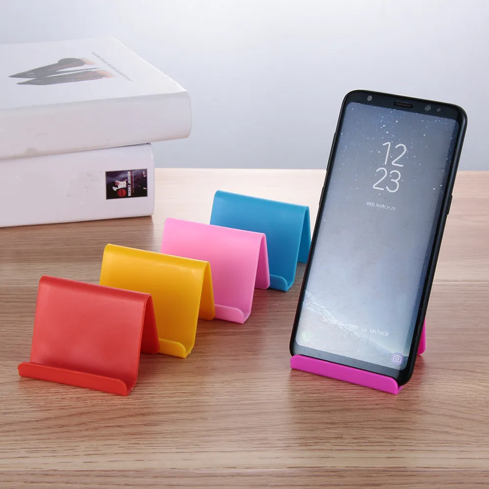

Universal Colorful Plastic Mini Smart Phone Table Desk Mount Stand Phone Holder Bracket for Mobile Phone Tablet Phone Accessorie