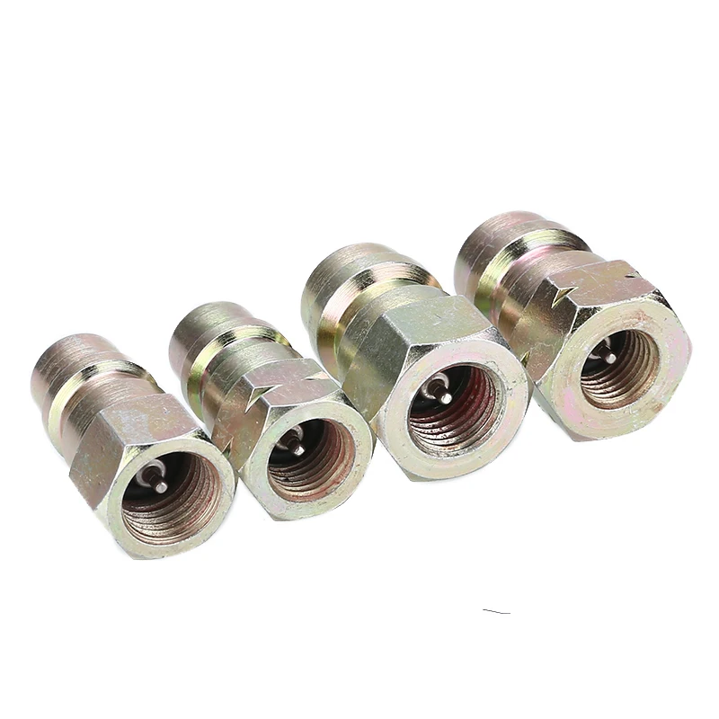 Mayitr 4pcs A/C R12 to R134a Lo/Hi Side Retrofit Conversion Adapter Fitting Cap Valve Kit Accessories