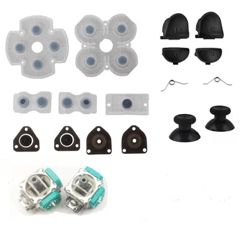 

For PS4 Controller Repair Set L1 R1 L2 R2 Trigger Buttons 3D analog Joysticks Thumb Sticks Cap Conductive Rubber Kit