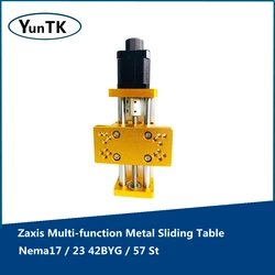Zaxis Multi-function Metal Sliding Table,  Accessories for CNC Milling Machine, Height Adjustable, Nema17 / 23 42BYG / 57 St