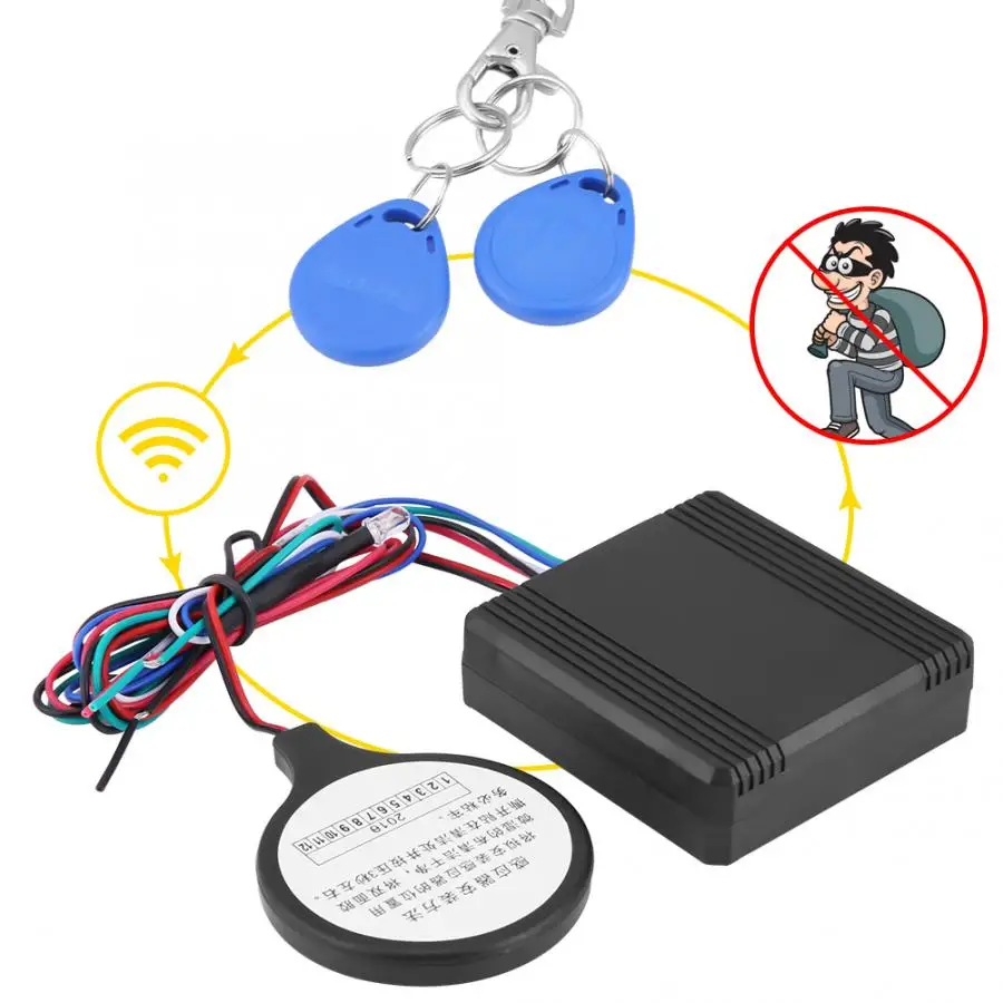12 В мотоцикл ID блокировка карты противоугонная система безопасности смарт индукция сенсор